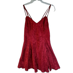 Vintage Victoria's Secret Gold Tag Chemise Nightgown Women M Red Lingerie Sexy